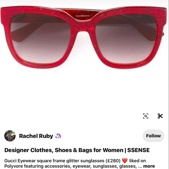 GUCCI RED GLITTER FROM THE WELLINGTON COLLECTION, JUST ENOUGH BLING ❣️ Gucci | Accessories | Gucci Red Glitter From The Wellington  main image 3